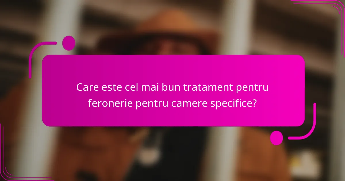 Care este cel mai bun tratament pentru feronerie pentru camere specifice?